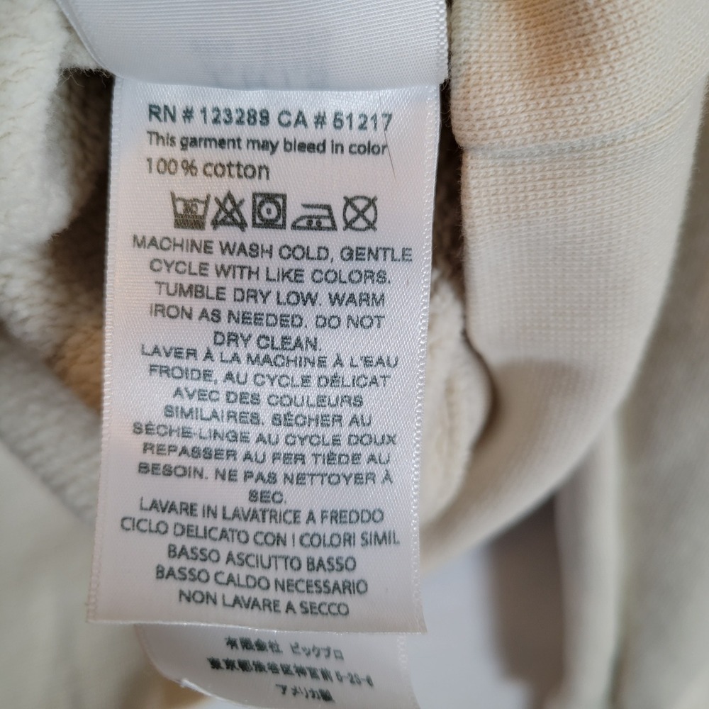 Les Tien Mens Pullover Fleece Cotton Pullover Sweater Size Large White Preppy - Picture 3 of 10
